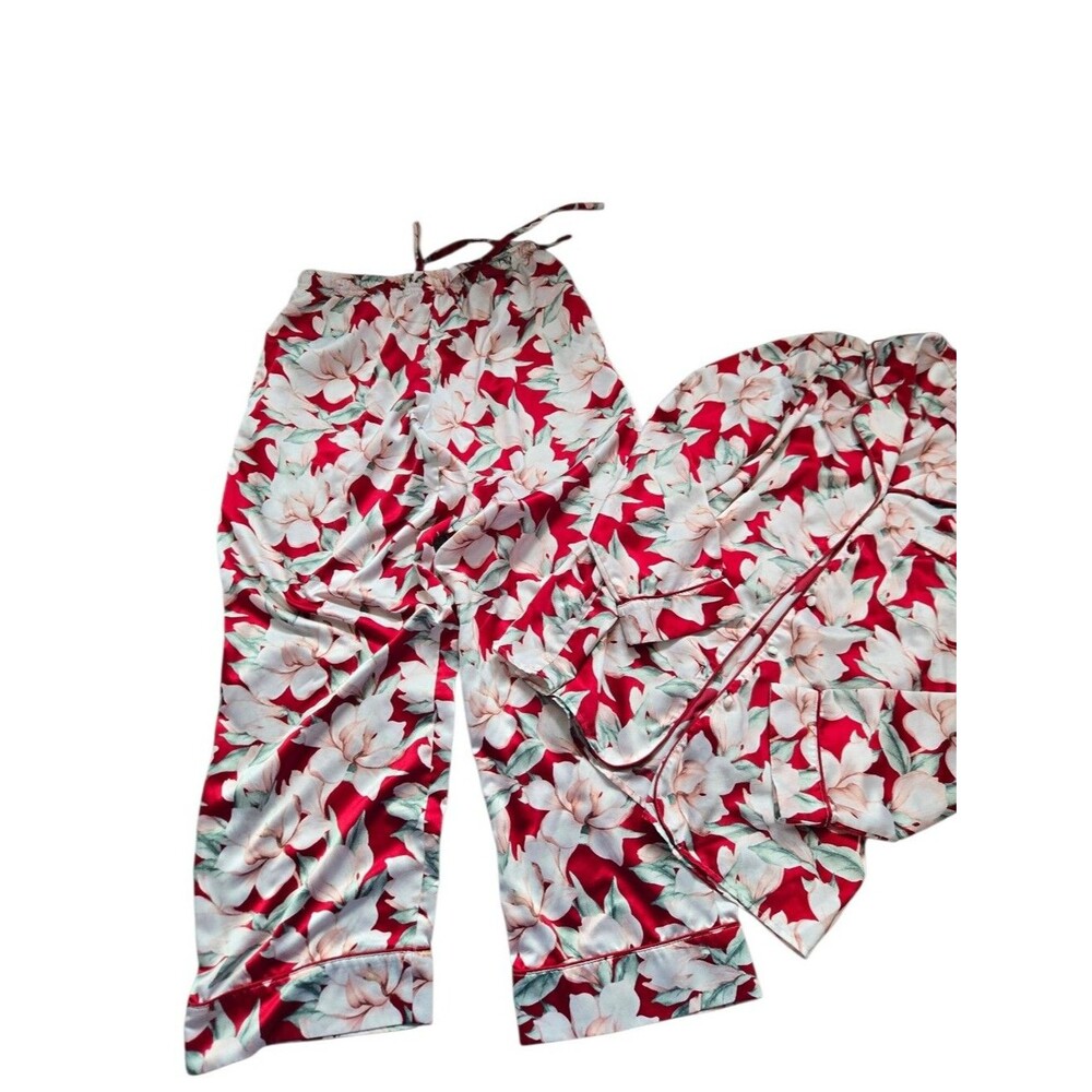 CABERNET by Sleep Sense Red Floral pajama set SZ SMALL
